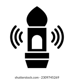 Adhan Vector Glyph Icon For Personal And Commercial Use.
