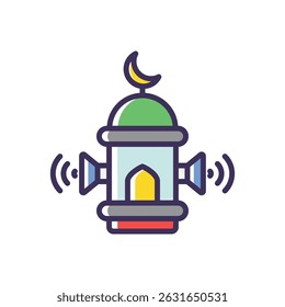 Adhan vector icon stock illustration