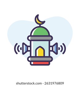 Adhan vector icon stock illustration