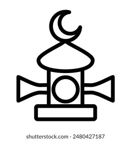 adhan Vector Line Icon Design