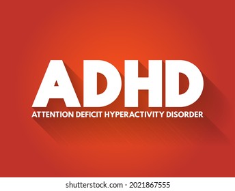 TDAH - Déficit de atención Tasa de trastorno de hiperactividad, antecedentes de concepto médico