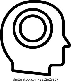 adhd-line-Icon-Vektorgrafik