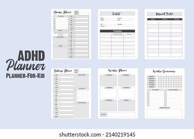 ADHD Planner for kids design