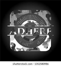 Adhere on grey camouflaged pattern