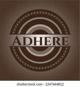 Adhere retro style wooden emblem
