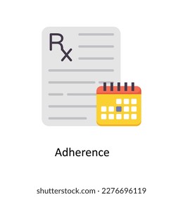 Adherence  Vector Flat Icons. Simple stock illustration stock