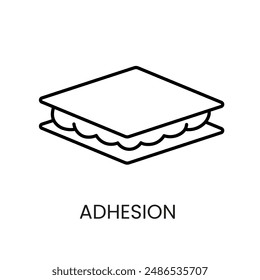 Adhesion vector line icon with editable stroke