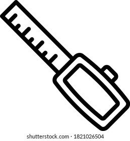 Decal adhesivo sobre el diseño, medición y control de un icono de vectores de rodillos en fondo blanco