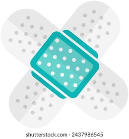 Adhesive bandage flat icon isolated on white background.