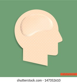 Adhesive bandage in Head Form