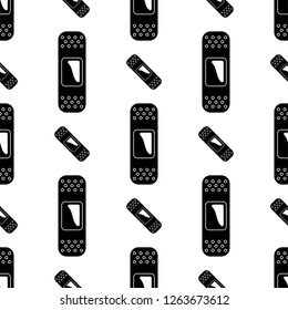 Adhesive Bandage Icon Seamless Pattern, Wound Dressing Vector Art Illustration