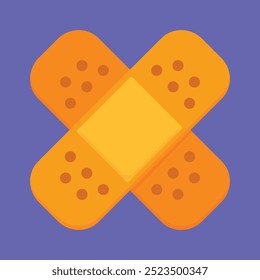 Vector de icono de vendaje adhesivo. Ilustración del icono del vendaje de primeros auxilios. Vector del vendaje