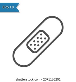 Adhesive Bandage, Plaster Icon. Professional, pixel perfect icon, EPS 10 format.