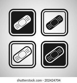 Adhesive bandage. Vector.