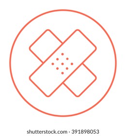 Adhesive bandages line icon.