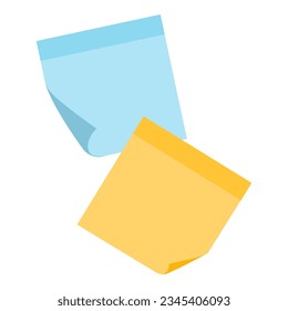 Adhesive blank sticky notes isolated icon