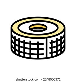 adhesive cloth tape first aid color icon vector. adhesive cloth tape first aid sign. isolated symbol illustration