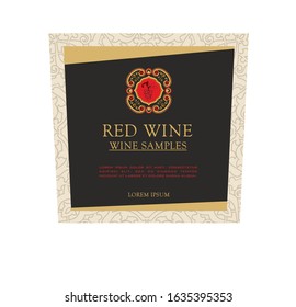 ADHESIVE ELEGANT WINE LABEL FOR ITALIAN WINE BOTTLES AMARONE VALPOLICELLA AND AMARONE