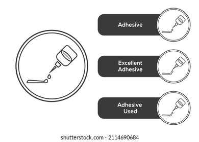 Adhesive, Excellent adhesive or adhesive used icon vector illustration