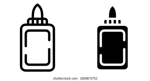 Adhesive Glue in Outline and Glyph Icon