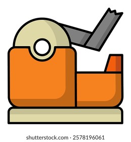 Adhesive icon. office material icon. lineal color