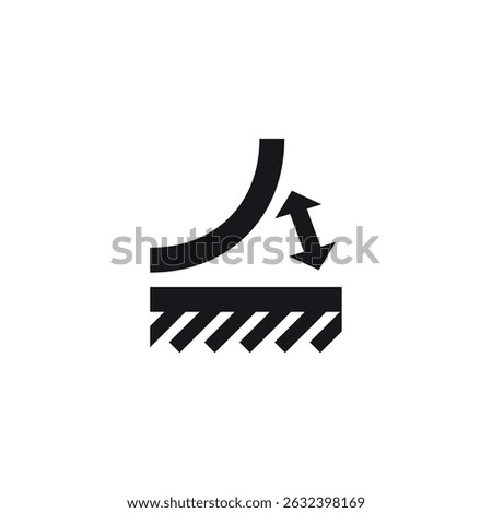 adhesive material icon, strong adhesion, high fix, flat symbol on white background - vector illustration