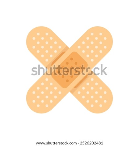 Adhesive medical plaster icon in flat style. Bandage vector illustration on isolated background. Medical sticker sign business concept.