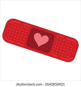 Adesivo médico tira de gesso em estilo vetor plano bonito. Isolado em branco, perfeito para projetos médicos e de bem-estar.