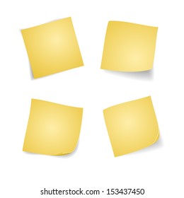 Adhesive Notes isolated on white