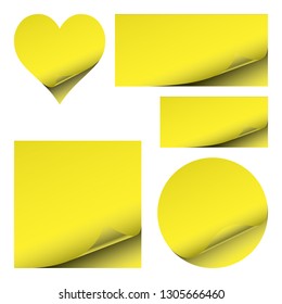 Adhesive notes and leaflet - vector