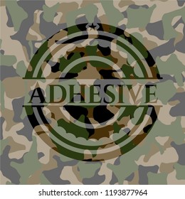 Adhesive on camouflage pattern