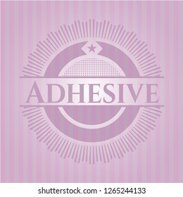 Adhesive pink emblem