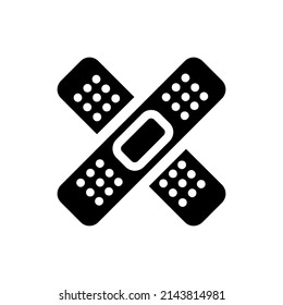 Adhesive plaster, bandage flat line icon.