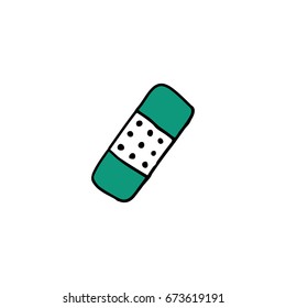 adhesive plaster doodle icon