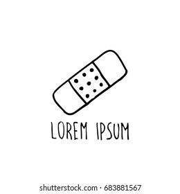 adhesive plaster doodle icon