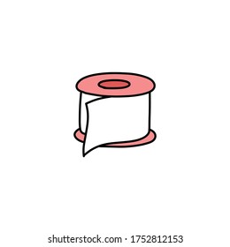 adhesive plaster doodle icon, vector illustration