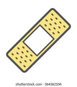 Adhesive Plaster Flat Icon Illustration
