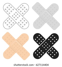Adhesive plaster icon cartoon. Single medicine icon from the big medical, healthcare cartoon.