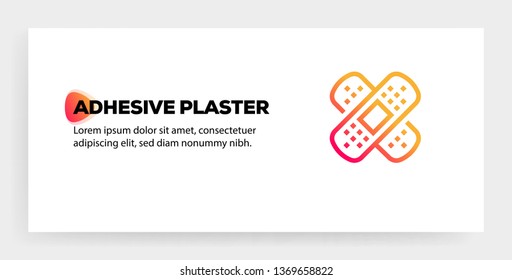 ADHESIVE PLASTER ICON CONCEPT