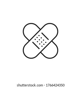 Adhesive Gipssymbol-Design. Vektorgrafik