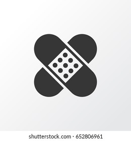 Adhesive Plaster Icon Symbol. Premium Quality Isolated Bandage Element In Trendy Style.