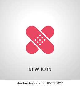 adhesive plaster icon. Vector illustration EPS 10.
