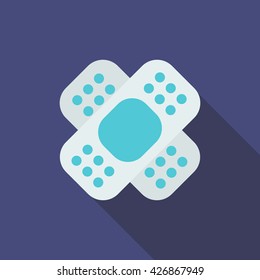 adhesive plaster icon. vector illustration