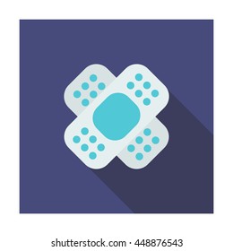 adhesive plaster icon. vector illustration