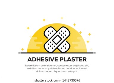 ADHESIVE PLASTER AND ILLUSTRATION ICON CONCEPT