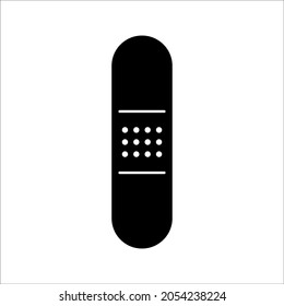 Adhesive plaster line and glyph icon, emergency and medicine color editable