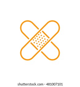 Adhesive plaster line icon, outline vector logo illustration, linear pictogram isolated on white