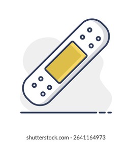 Adhesive plaster vector isolated icon. Medicine and healthcare, medical support sign. Graph symbol for medical web site and apps design, logo, app, UI