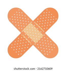 Adhesive plasters crosswise Medical icon. Vector illustration
