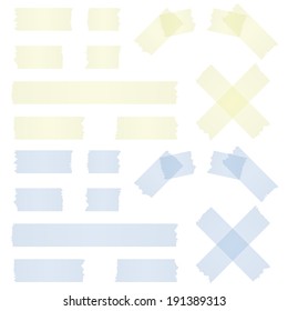 adhesive strip yellow and blue